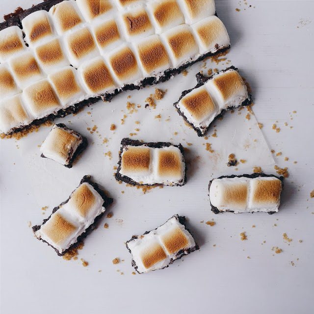 Nutella stuffed smores brownies recipe