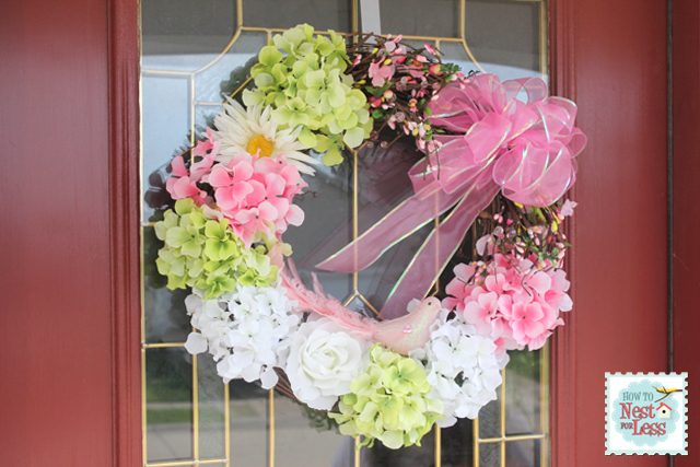 Spring birdie wreath diy