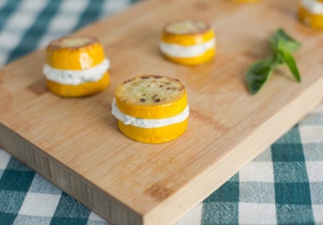 Squash and ricotta sandwiches