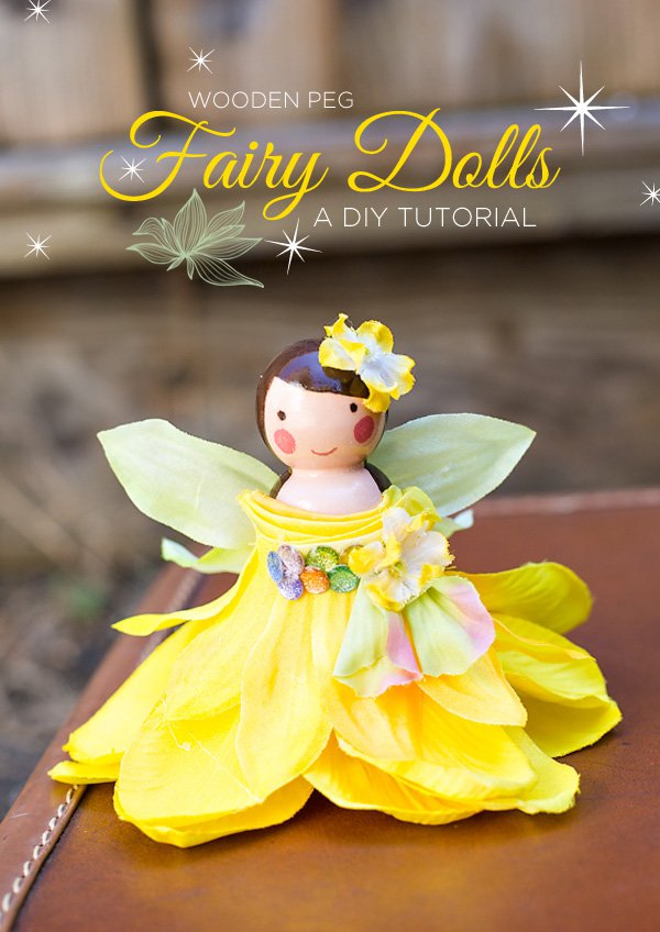 Wooden peg fairy dolls