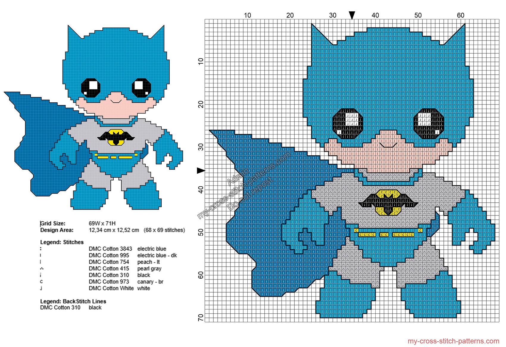 Baby batman pattern