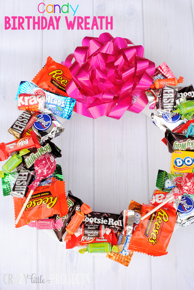 Candy bar wreath diy