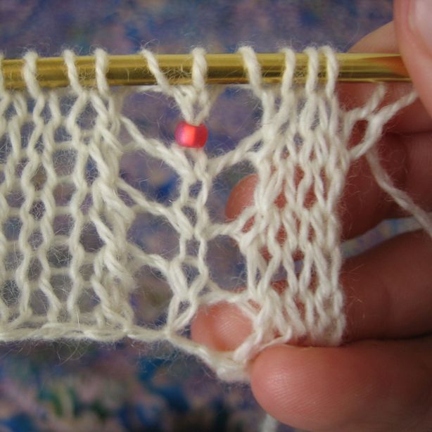 Crochet hook beading