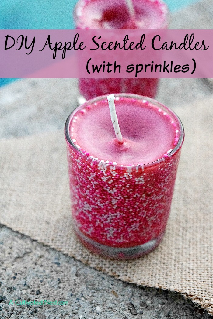 Diy apple scented candles