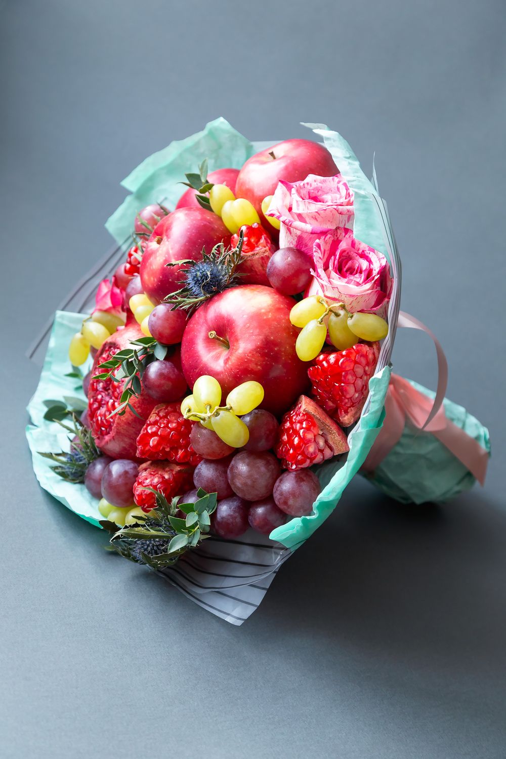 Fruits and flowers diy candy bouquet 