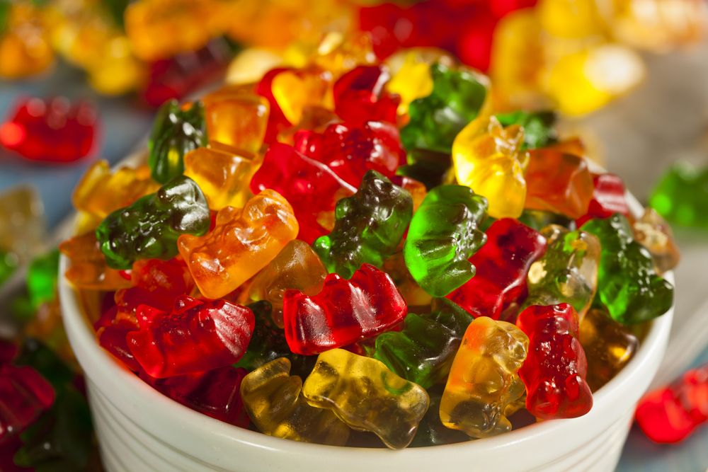 Gummy bears candy bouquet