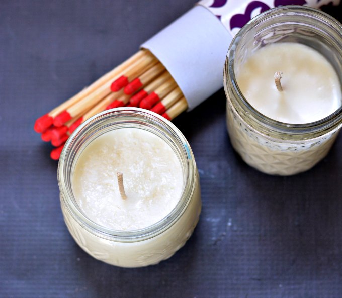 Homemade citronella candles