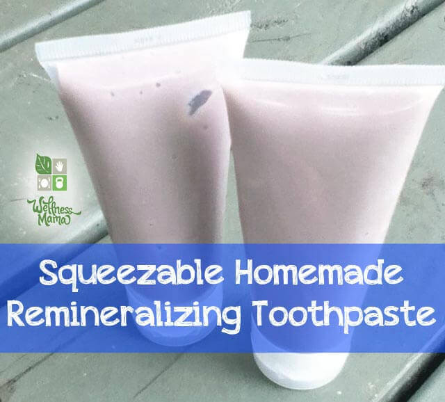 Squeezed homemade remineralizing toothpaste