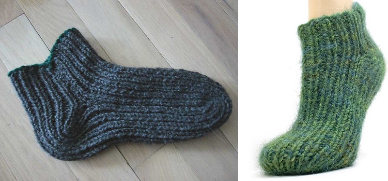 Two needle ankle slippers