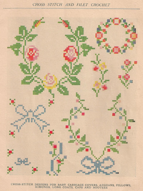 Vintage clothing cross stitch details