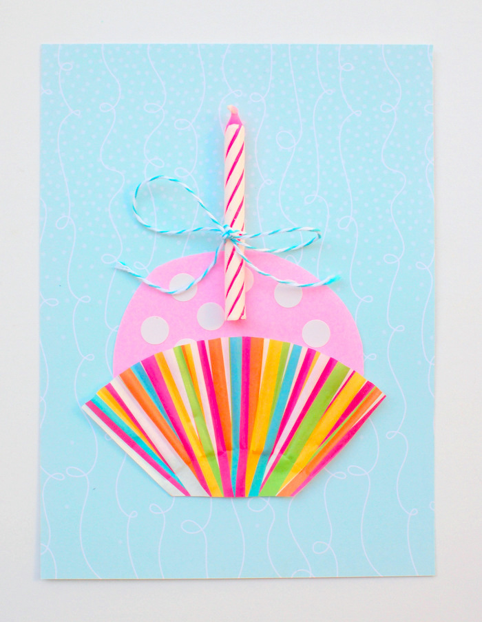 Diy cupcake birthday card