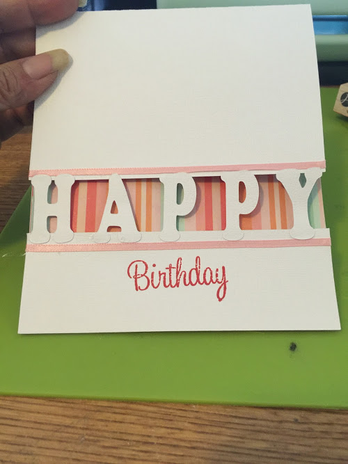 Diy happy birthday cutout card