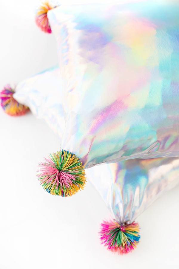 Diy koosh ball unicorn pillows