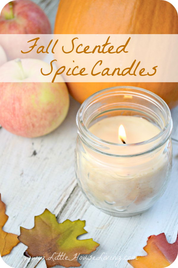 Fall scented spice candles