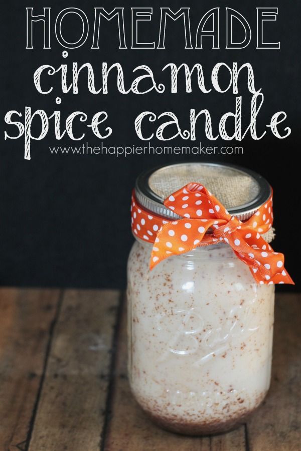 Homemade cinnamon spice candle tutorial