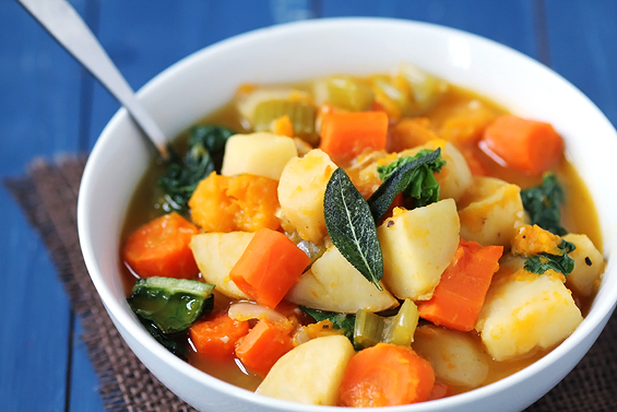 Slow cooker root vegetable stew