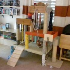 Cat tree made from drawers