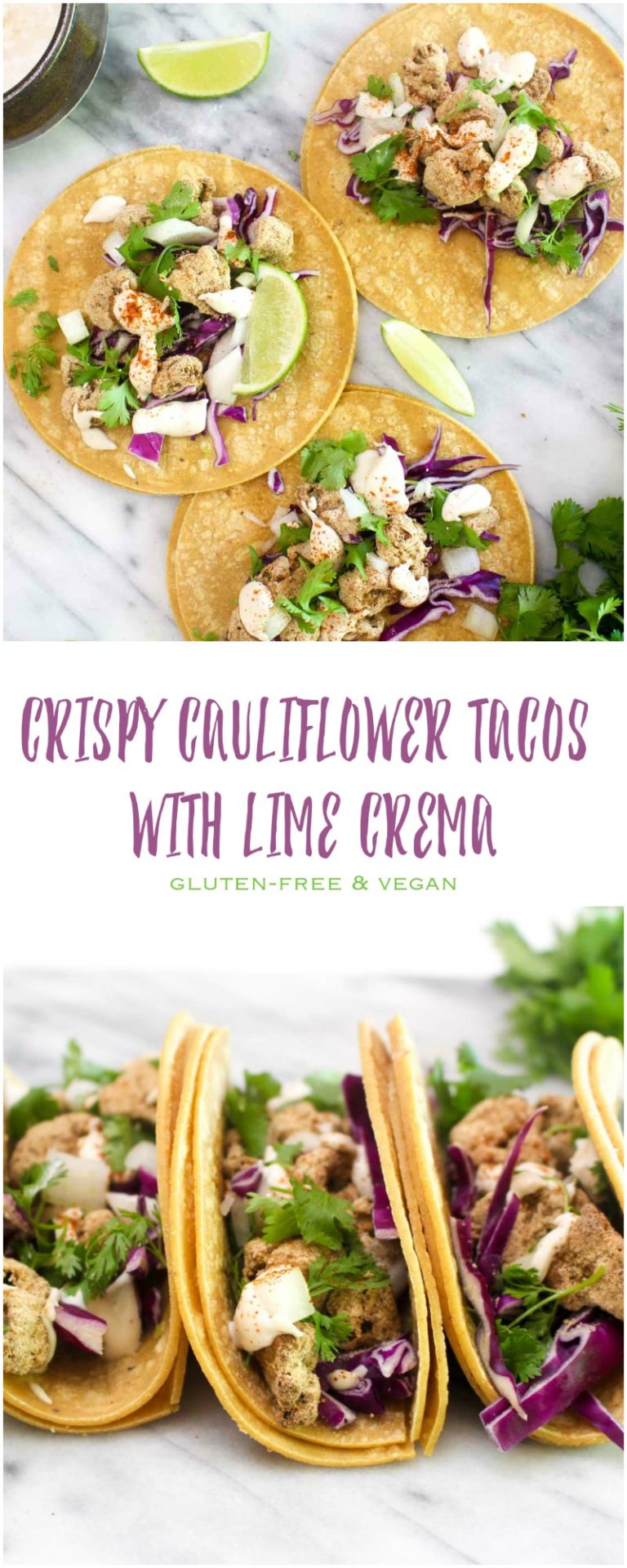 Crispy cauliflower tacos pack