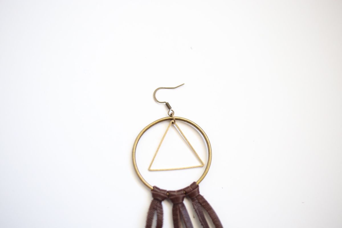 Diy boho leather earrings jump ring