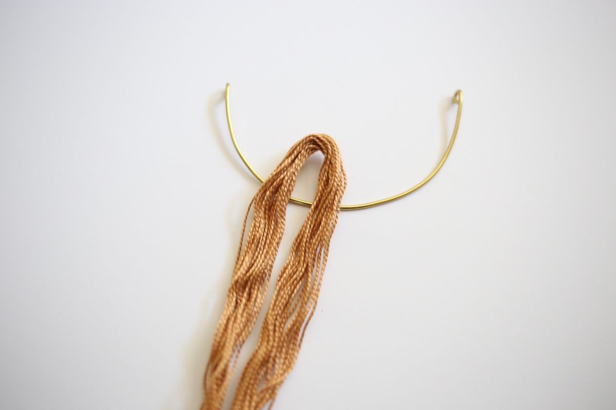 Diy fringe brass necklace knot