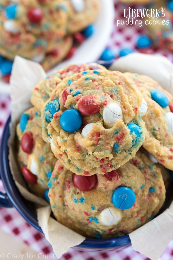 Fireworks pudding cookies