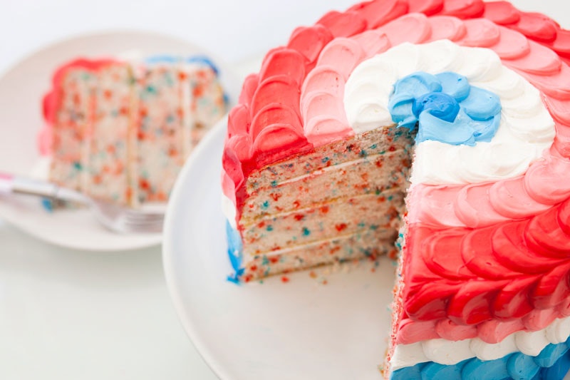 Ombre cake july 4th cake