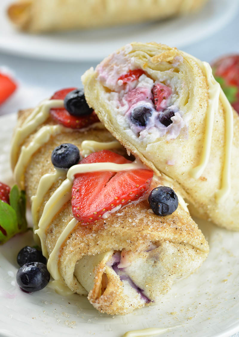 Oven baked berry cheesecake chimichanga 1a