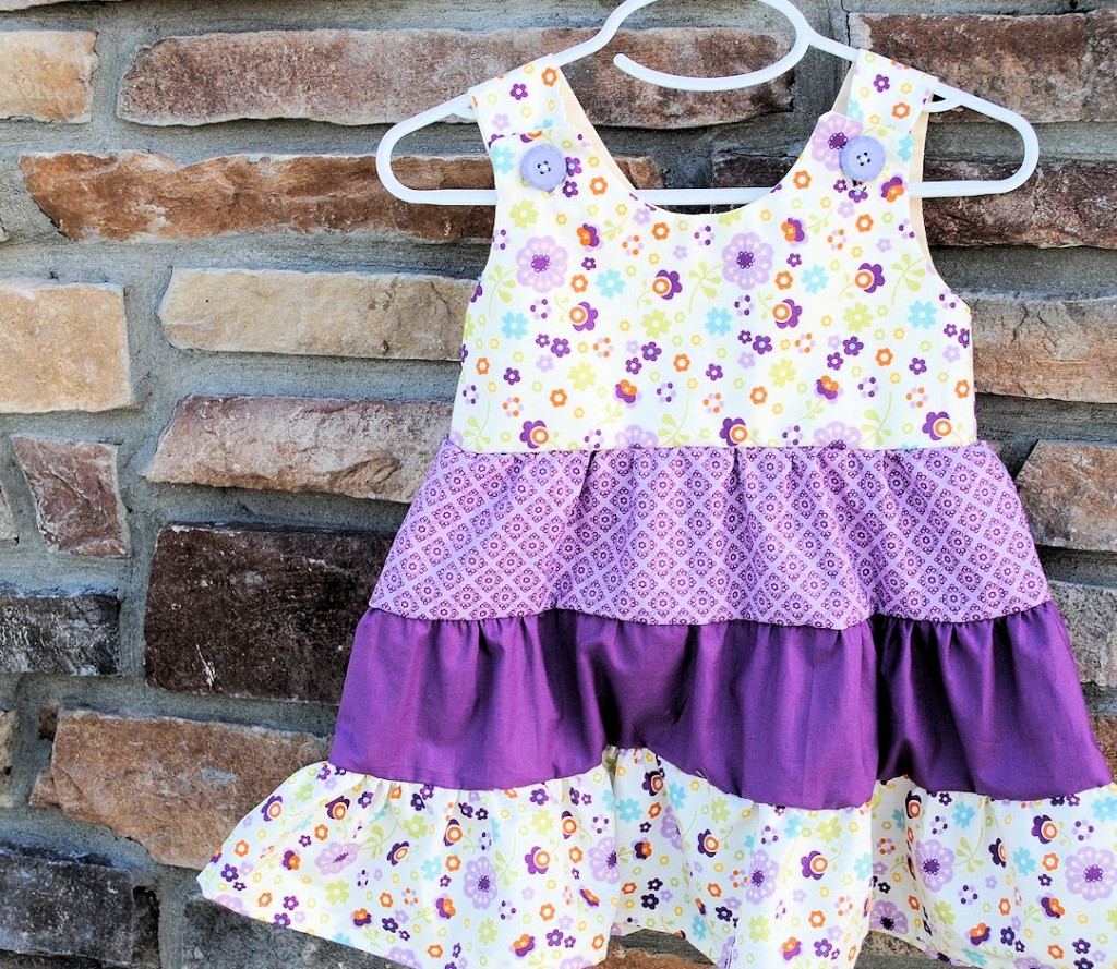 Beautiful Sewing Patterns For Little Girls   Patterned Ruffle Dress 