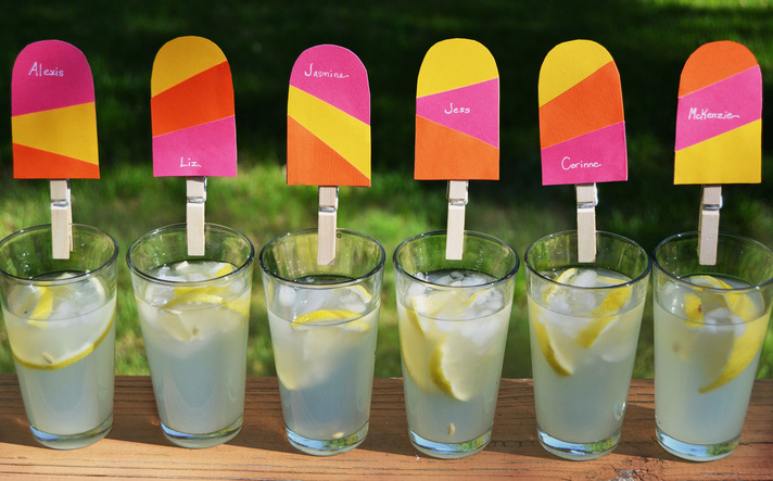Popsicle drink tags