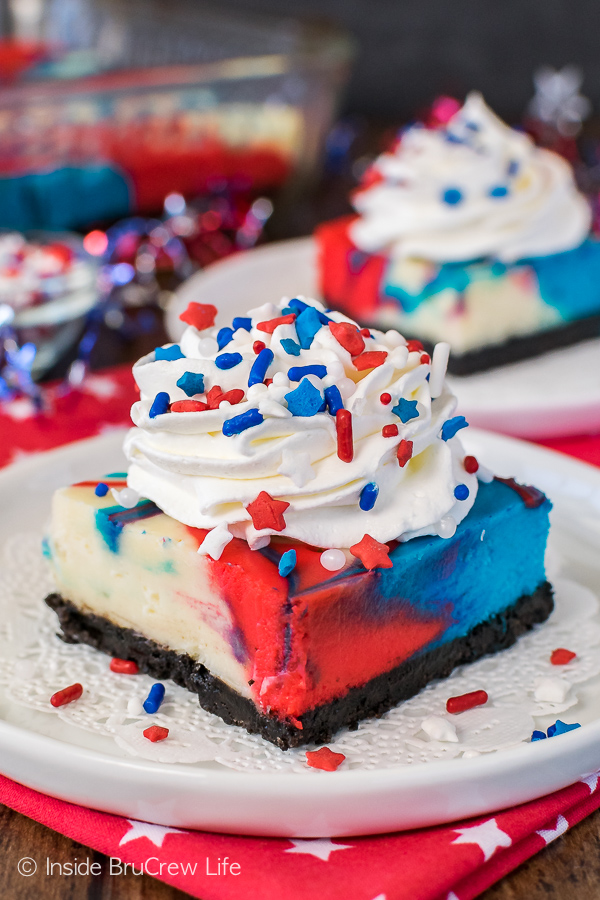Red white and blue cheesecake bars 10 1
