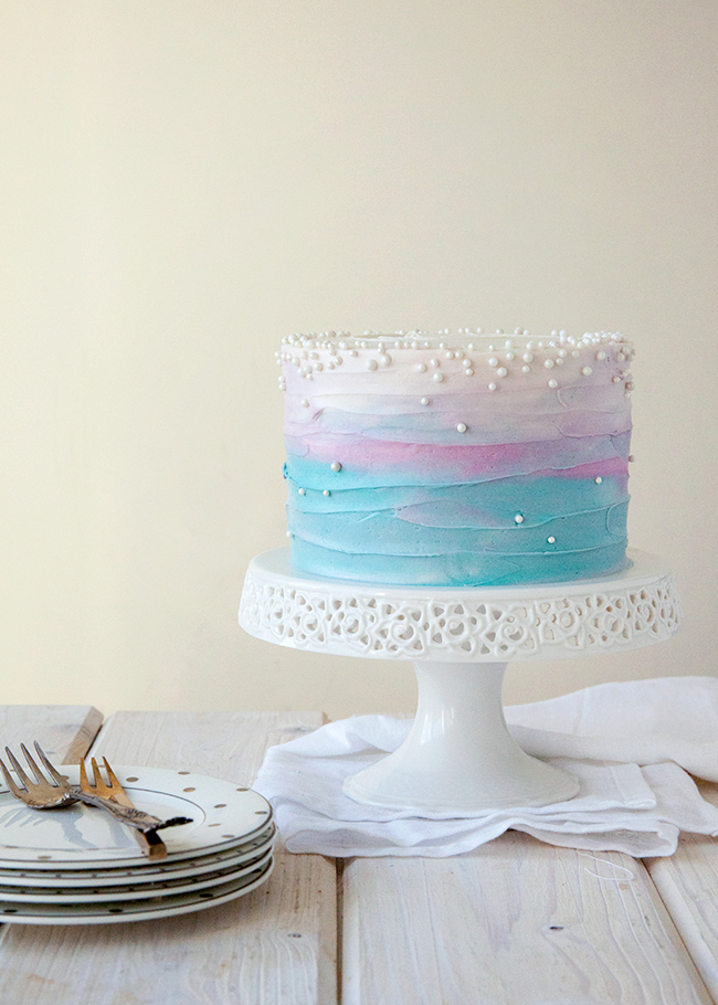 Blueberry lavender smash cake