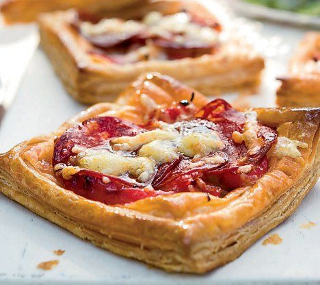 Chorizo red pepper and manchego tarts