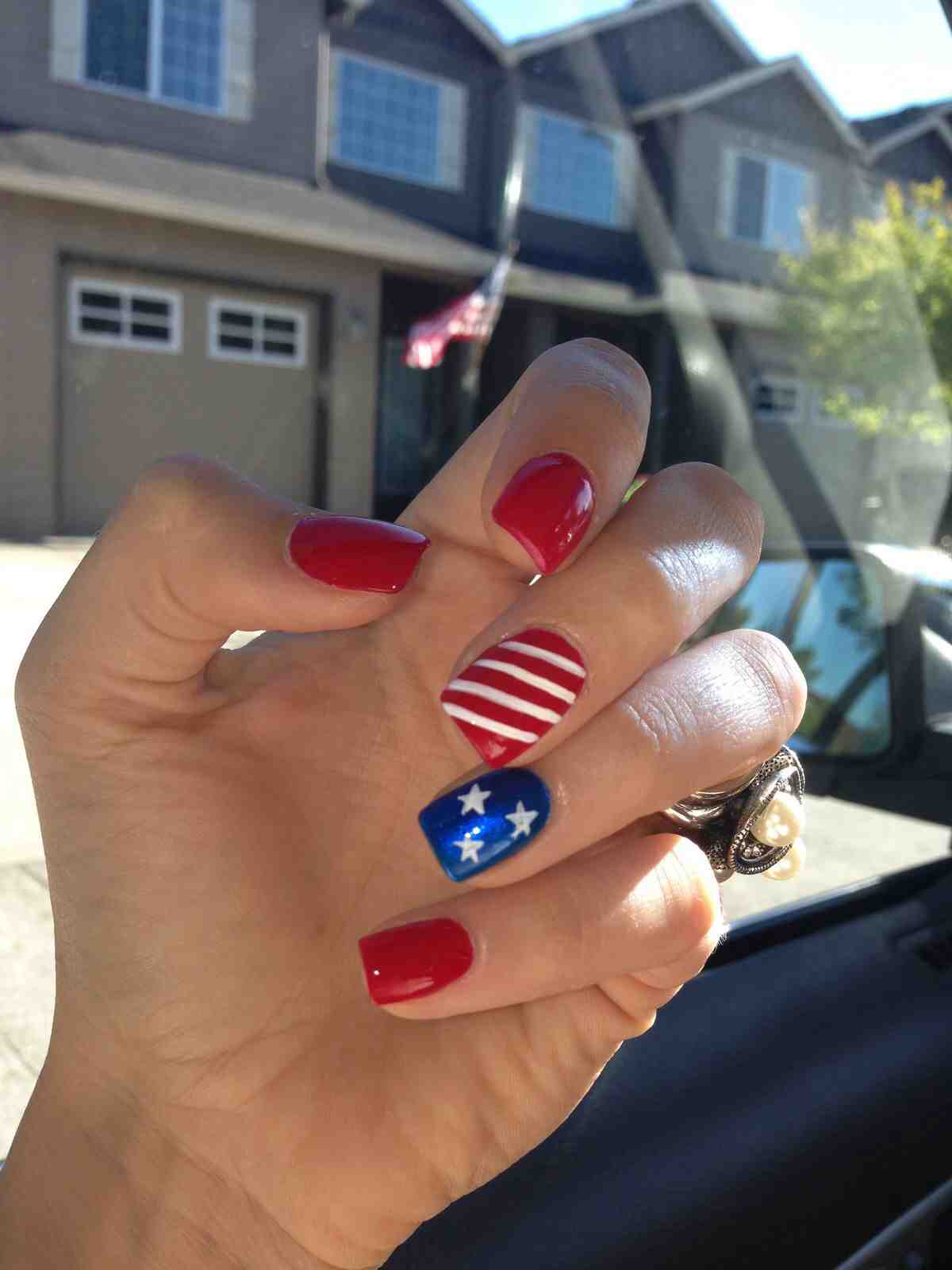 Classic july 4th nail art