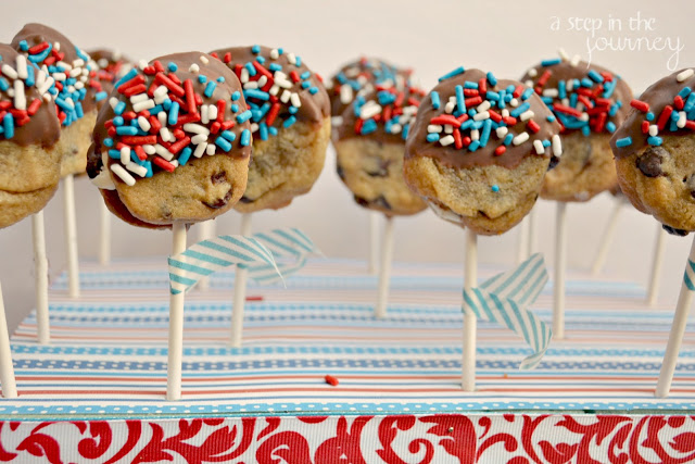 Cookie pops for july 4th