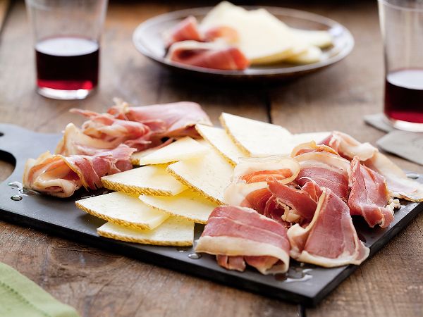 Ham and cheese plate spanish style