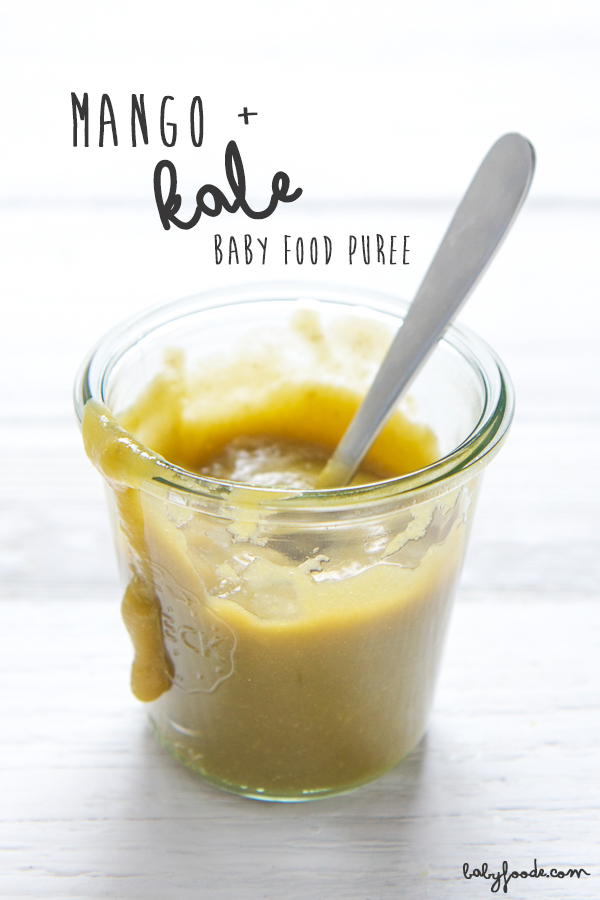 Mango+kale+baby+food+puree