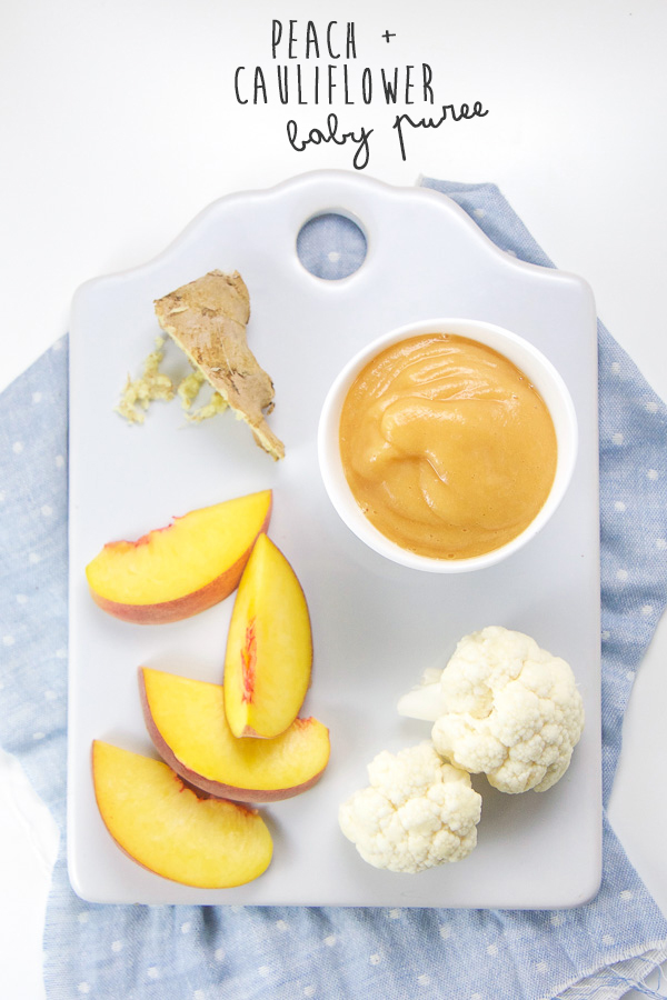 Peach and cauliflower puree with ginger