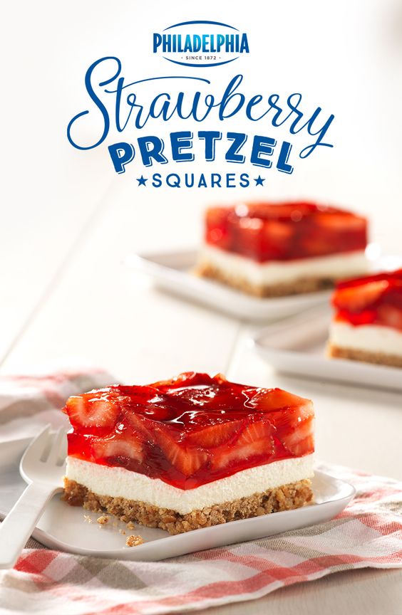 Strawberry pretzel squares recipe