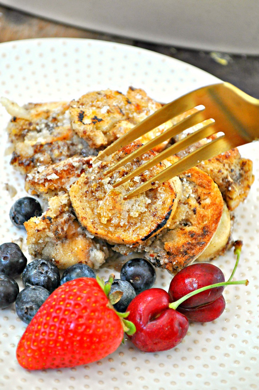 Vegan creme brulee french toast casserole