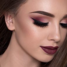 Burgundy bold makeup tutorial