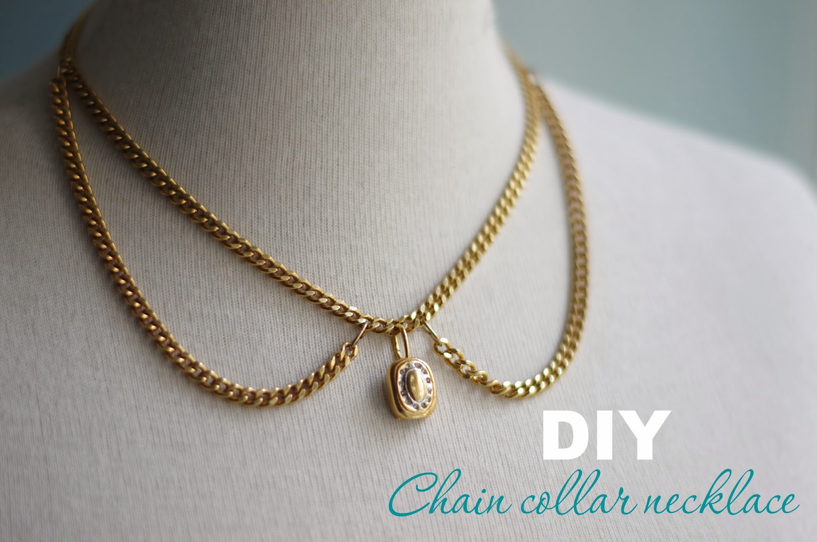 Diy chain collar necklace