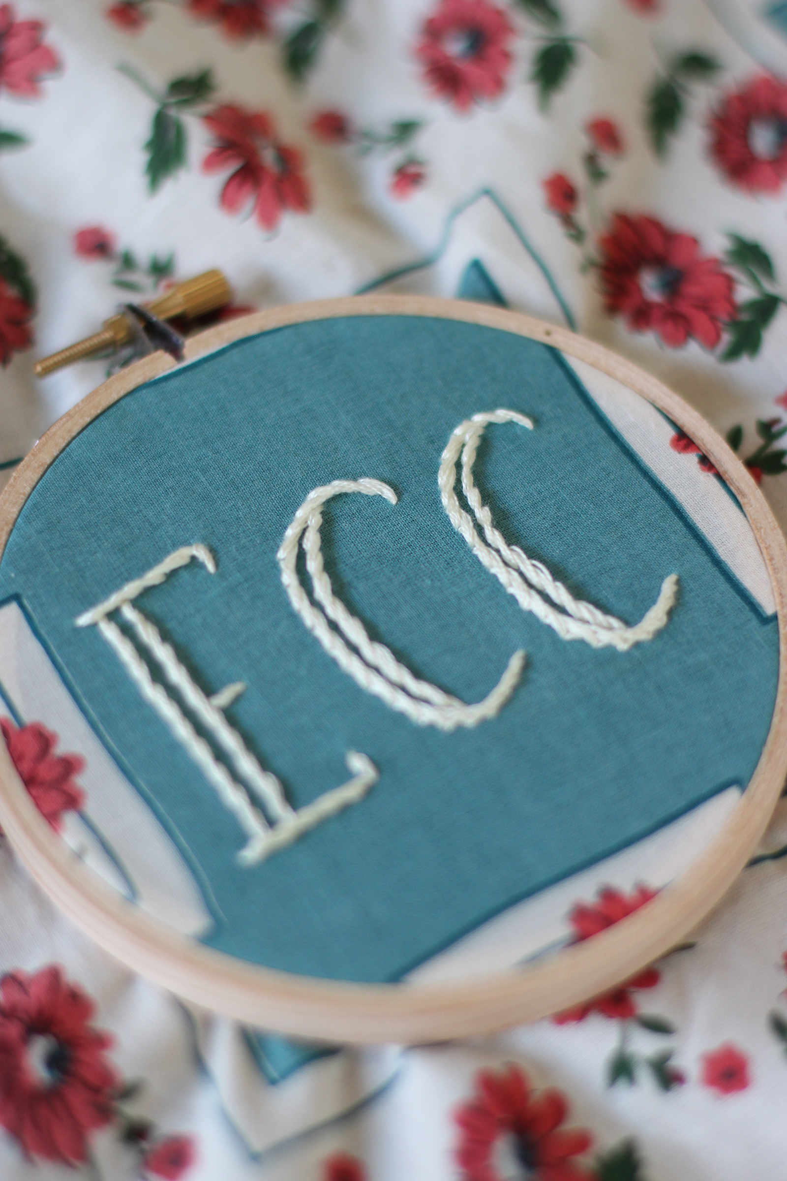 Embroidered initials