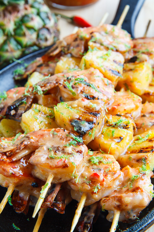 Grilled coconut and pineapple sweet chili shrimp 800 1565