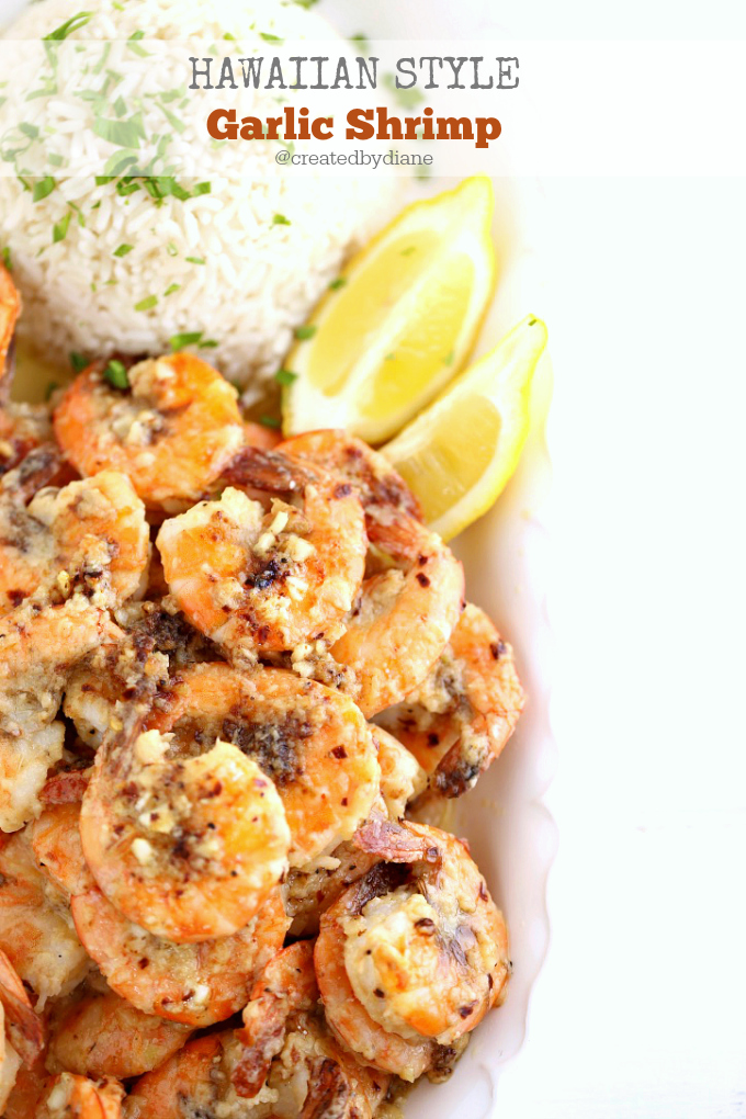 Hawaiian style garlic shrimp