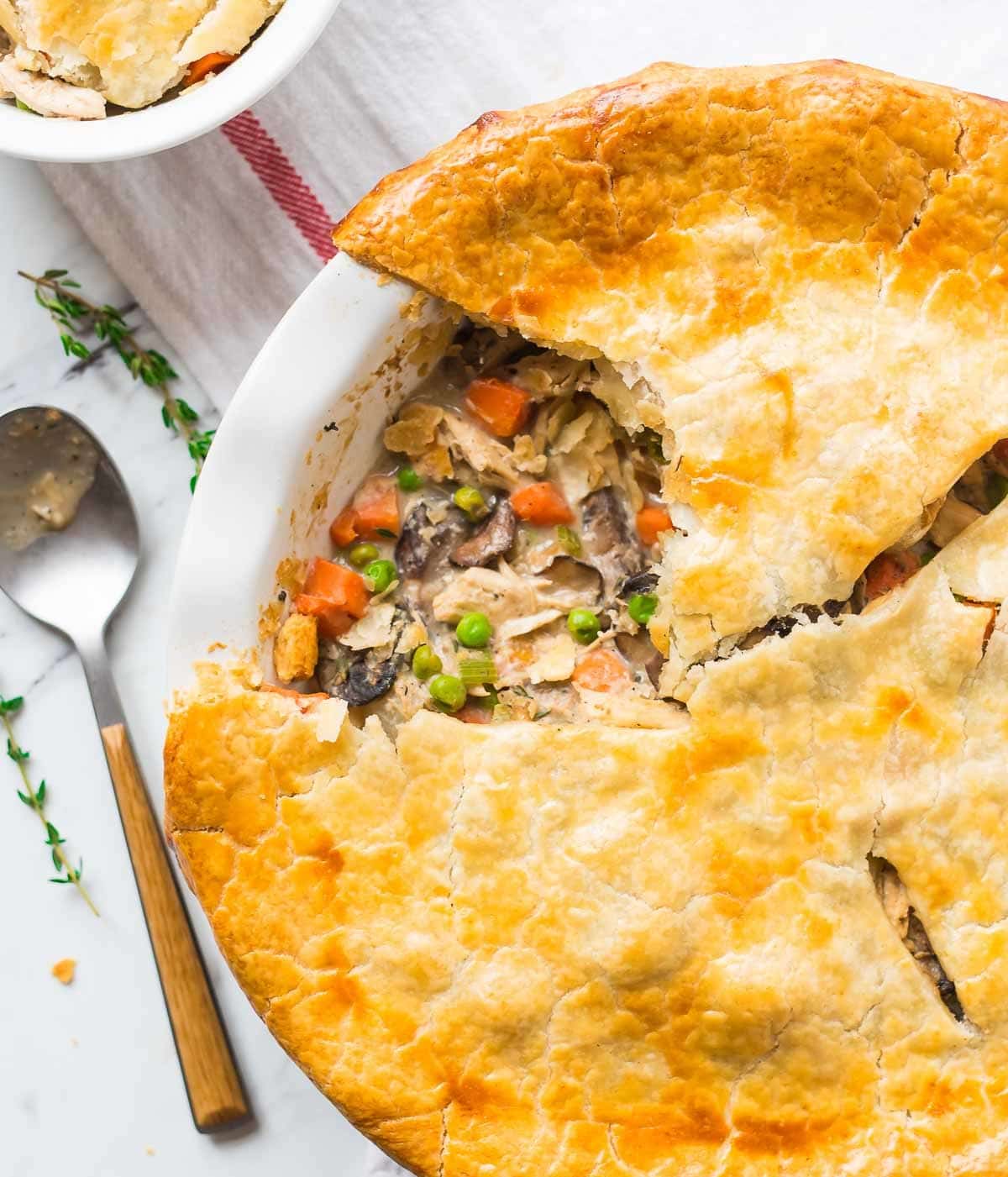 Healthy chicken pot pie