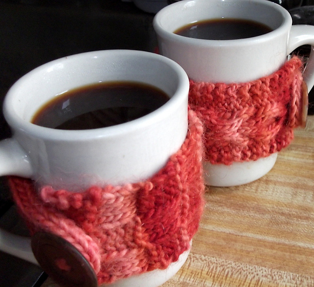 His and hers coffee cozies