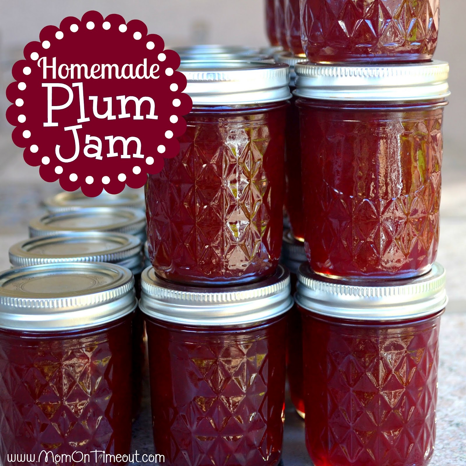 Homemade plum jam