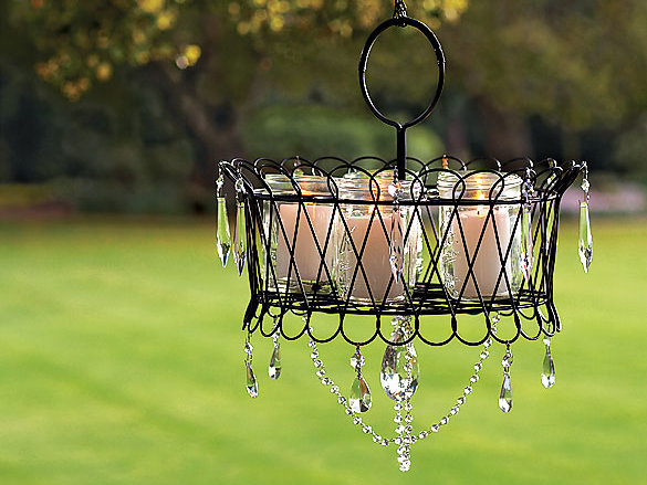 Outdoor candle chandelier