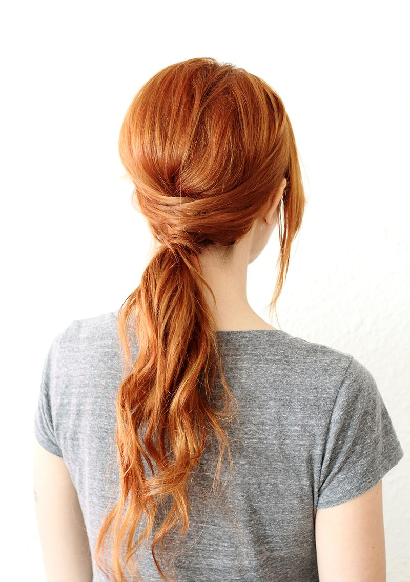 Crisscross ponytail tutorial