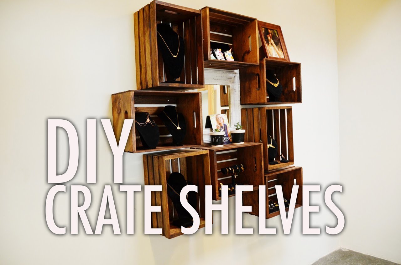 Diy crate shelves